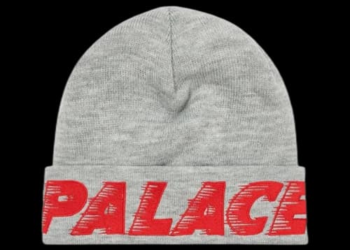 Palace Fast Beanie Light Grey Marl