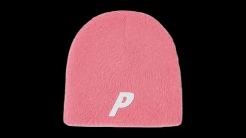 Palace Faux Mohair P Nein Cuff Beanie Posh Pink