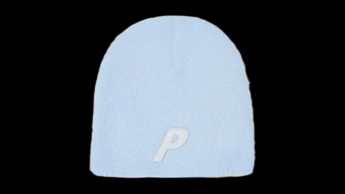 Palace Faux Mohair P Nein Cuff Beanie Skyline Blue
