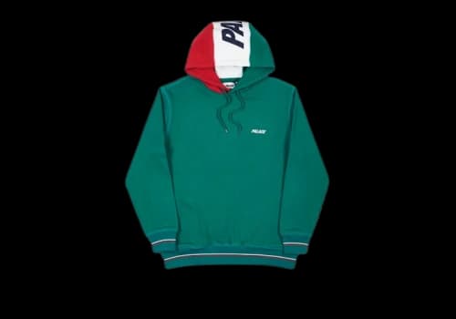 Palace Flagin Hood Green/White/Red