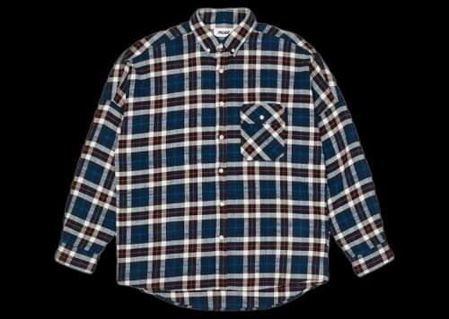 Palace Flannel Drop Shoulder Shirt Navy