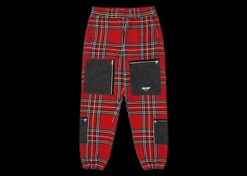 Palace Flight Pocket Joggers Red Tartan