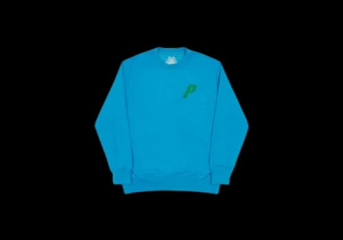 Palace Flocka P Crew Teal Blue/Green