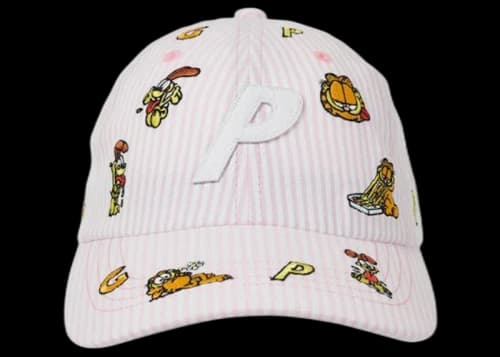 Palace Garfield P 6-Panel Pink/White