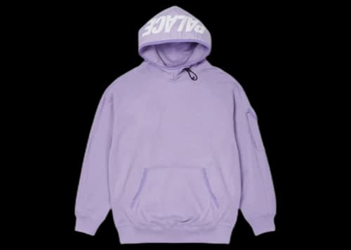 Palace Giant Woven Label Hood Lilac