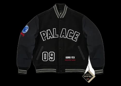 Palace GORE-TEX Going Further Varsity Jacket Black