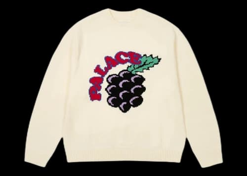 Palace Grape Knit Soft White