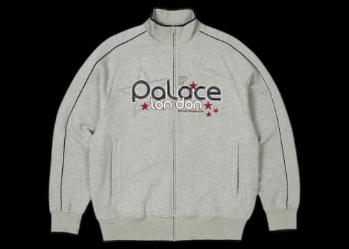 Palace Grimey Zip Funnel Grey Marl