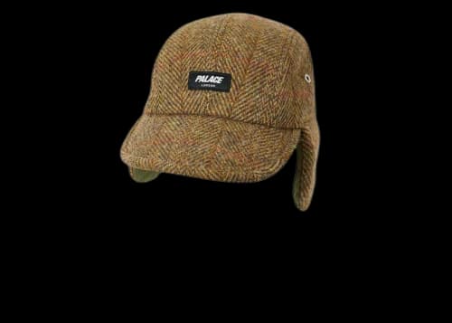 Palace Harris Tweed Earflap 4-Panel Brown