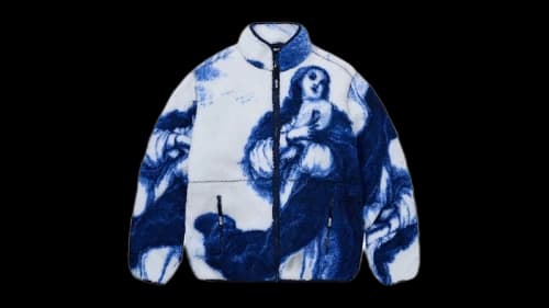 Palace Holy Grail Funnel Fleece White