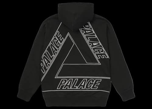 Palace Jumbo Tri-Ferg Drop Shoulder Hood Black
