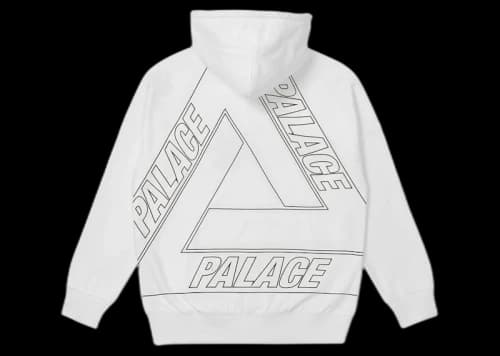 Palace Jumbo Tri-Ferg Drop Shoulder Hood White