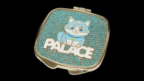 Palace Kitty Compact Mirror Blue