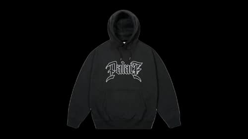 Palace Le Script Hoodie Black