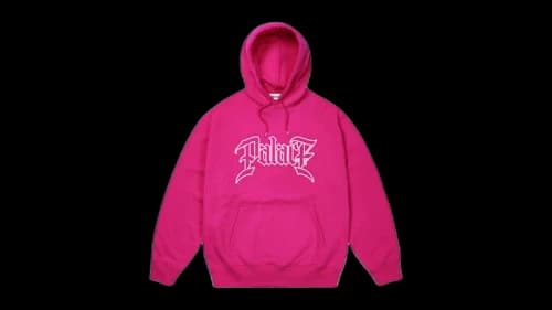 Palace Le Script Hoodie Heavy Pink