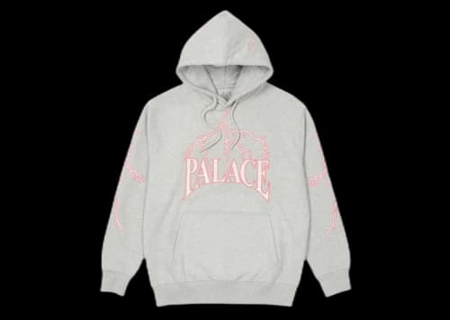 Palace Lightning Speed Hood Grey Marl