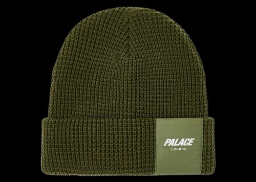 Palace London Waffle Beanie The Deep Green