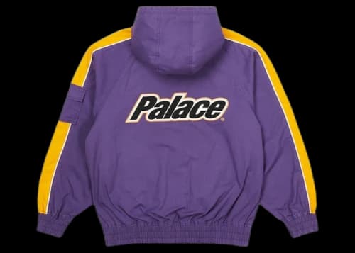 Palace Lowercase Hooded Cotton Jacket Purple/Yellow