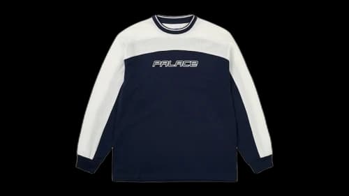 Palace Mesh Panel Longsleeve Navy