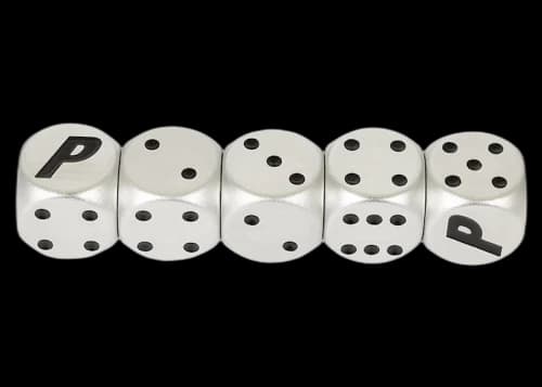 Palace Metal Dice Silver