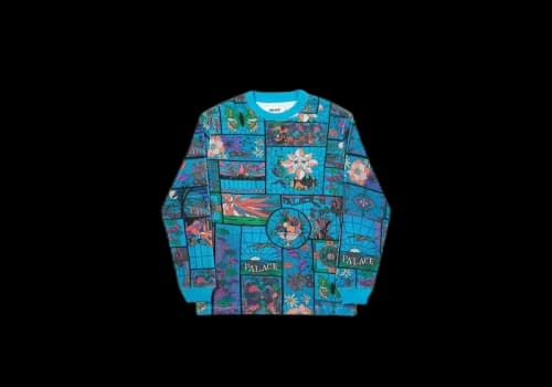 Palace Muchas Glassias Waffle Longsleeve Blue