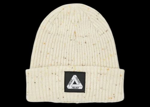 Palace Nepped Tri-Ferg Patch Beanie Off-White