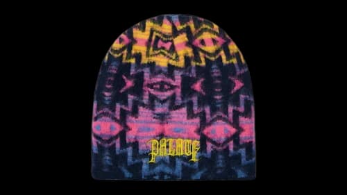 Palace Olde English Furry Nein Cuff Beanie Navajo Blue