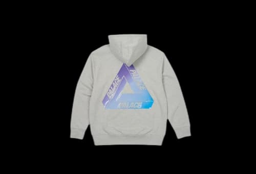 Palace Ombre Tri-Ferg Hood Grey Marl (SS23)