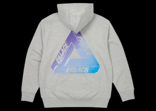 Palace Ombre Tri-Ferg Hood Grey Marl