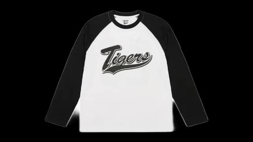 Palace Osaka Exclusive Hanshin Tigers Raglan L/S Tee Black/White