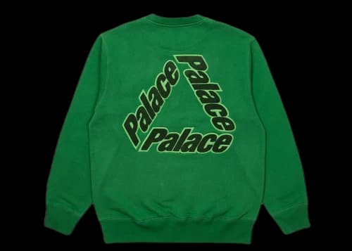 Palace P-3 Chenille Crew Green