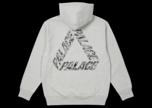 Palace P-3 Snake Applique Hood Grey Marl