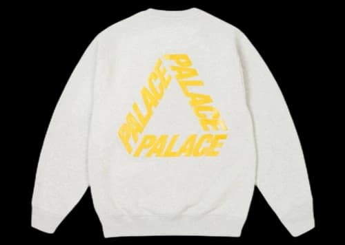Palace P3 Glitter Crew Grey Marl