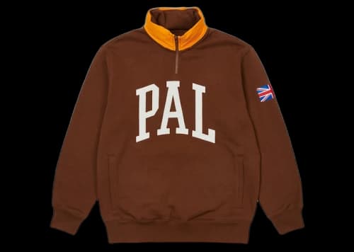 Palace Pal GB 1/4 Zip Brown
