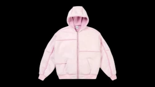 Palace Patch Me Up Shearling Jacket Sweet Pink