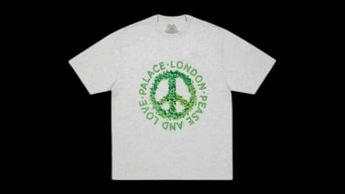 Palace Pease And Love T-Shirt Grey Marl