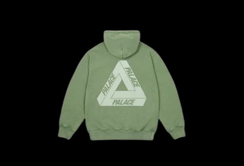 Palace Pigment Wash Tri-Ferg Hood Green (SS24)