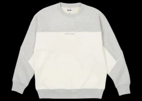 Palace Piped Crew Grey Marl