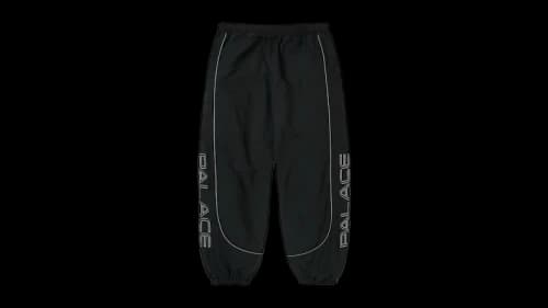 Palace Piped Shell Joggers Black