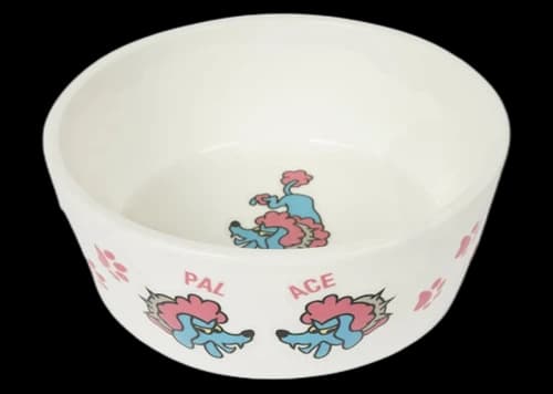 Palace Poodle Dog Bowl White