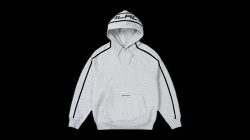 Palace Runner Hoodie Grey Marl