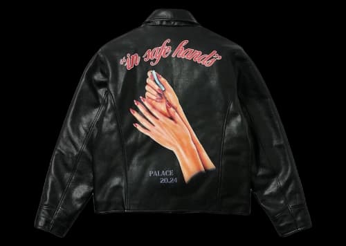 Palace Safe Hands Leather Jacket Black