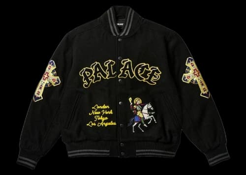 Palace Saints Varsity Jacket Black