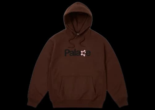 Palace Signature Hood (FW23) Nice Brown