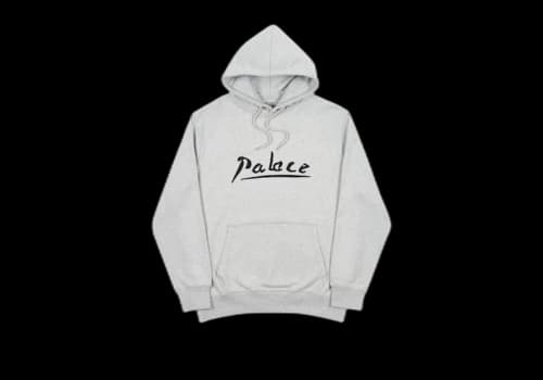Palace Signature Hood Grey Marl