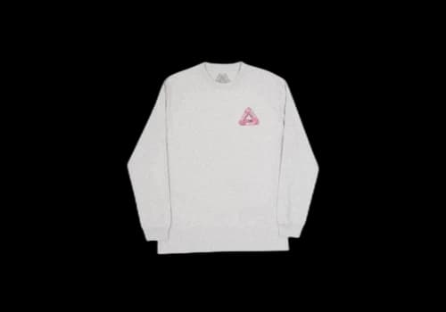 Palace Skeledon Longsleeve Grey Marl/Pink