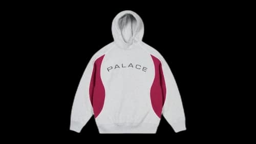 Palace Skyline Hood Grey Marl