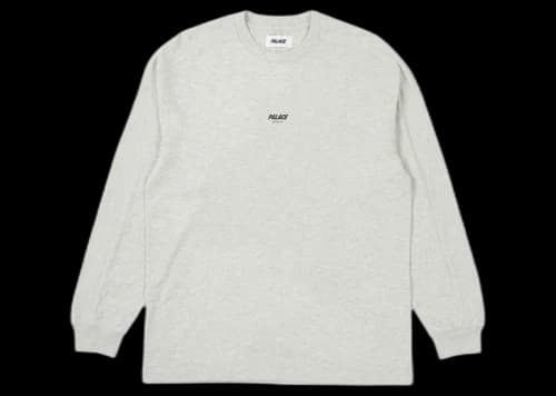 Palace Slub Zig Zag Longsleeve Grey Marl