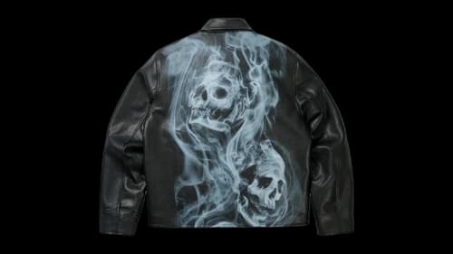Palace Smoked Leather Jacket Black