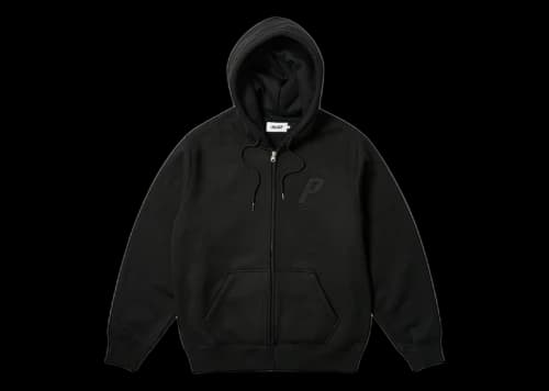 Palace Thermal Embossed P3 Zip Hood Black